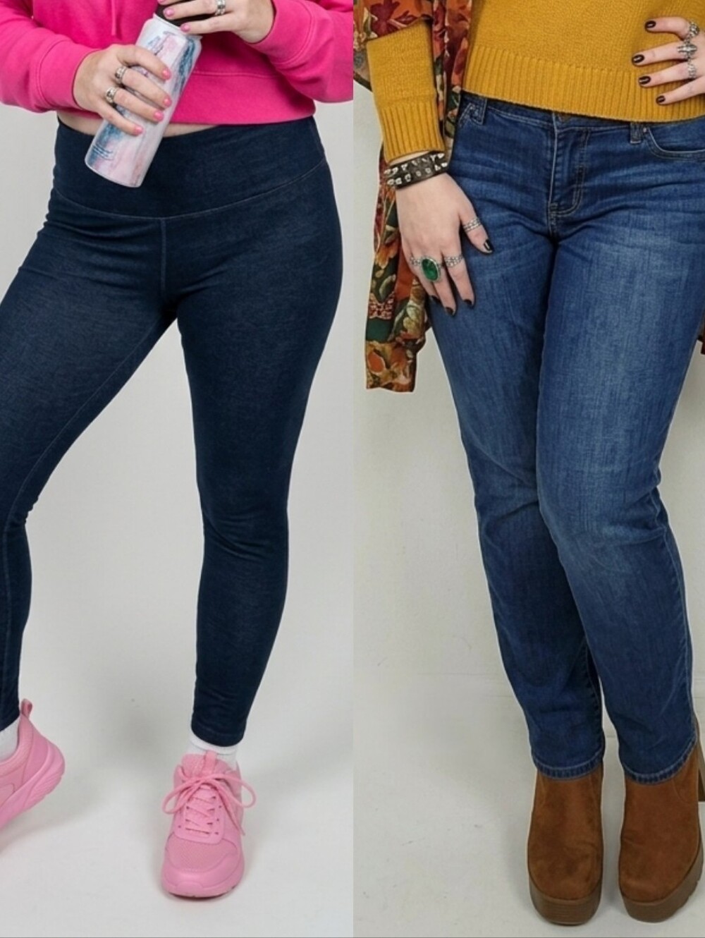 LOT of 2 Pants - Intro Love the Fit Tummy Control Denim Leggings & Sonoma Jeans